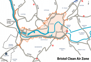 Clean Air Zone Map Bristol